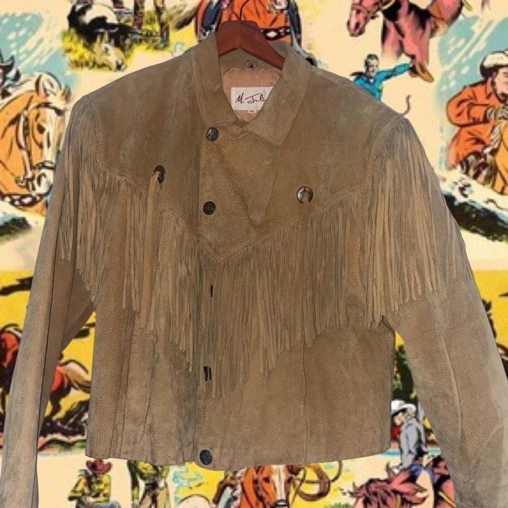 Vintage Leather Fringe Jacket